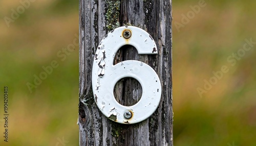 Weathered number 