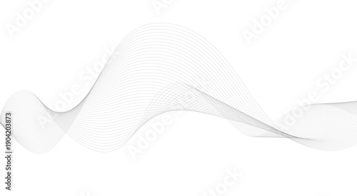 Abstract grey smooth element swoosh speed wave modern stream background. Abstract wave line for brochure, flyer, banner, template, wallpaper background with wave design.