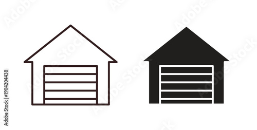 Garage icon vector Illustration logo template pack