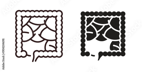 Gut icon vector Illustration logo template pack