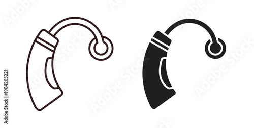 Hearing aid icon vector Illustration logo template pack