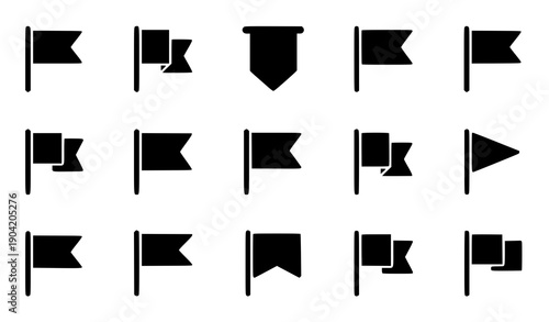 SEO Title
Black Pennant Flag Silhouette Vector Collection for Sports Events and Celebration Designs