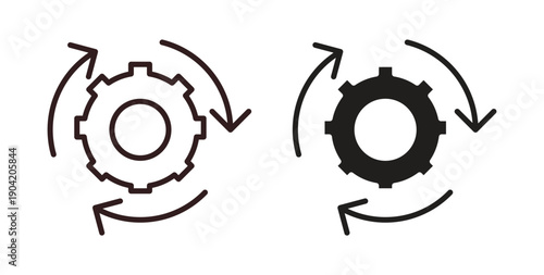 Implementation icon vector Illustration logo template pack