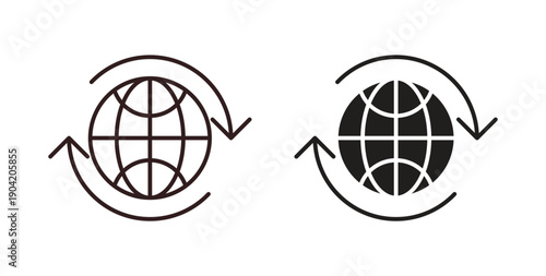 Import and export icon vector Illustration logo template pack