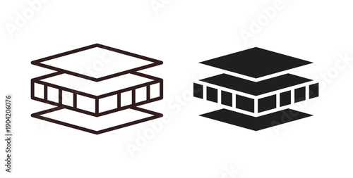Insulation icon vector Illustration logo template pack
