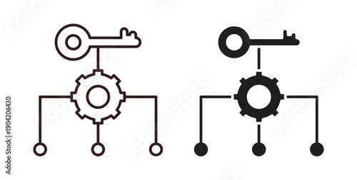 Key factor icon vector Illustration logo template pack