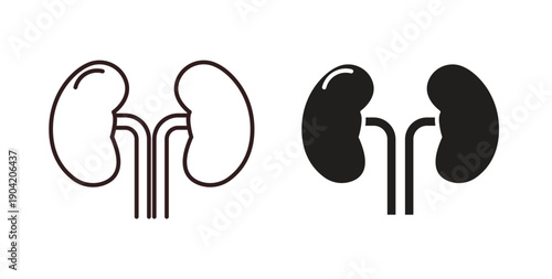 Kidney icon vector Illustration logo template pack