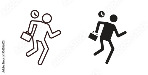 Late icon vector Illustration logo template pack