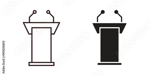 Lectern icon vector Illustration logo template pack