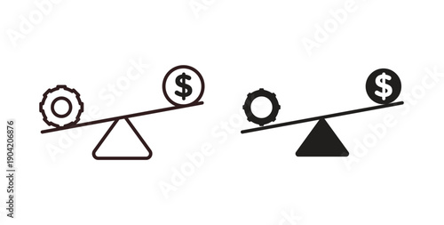 Leverage icon vector Illustration logo template pack