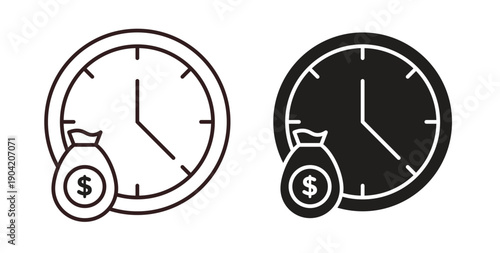 Long term investment icon vector Illustration logo template pack