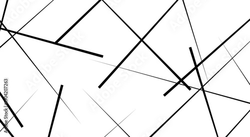 Abstract lines in black and white tone of many squares and rectangle shapes on white background. 