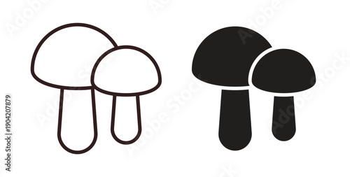 Mushrooms icon vector Illustration logo template pack