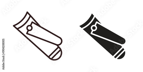 Nail clippers icon vector Illustration logo template pack