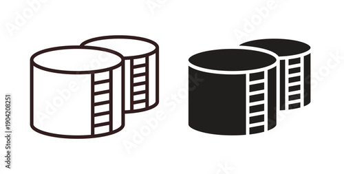 Oil storage icon vector Illustration logo template pack