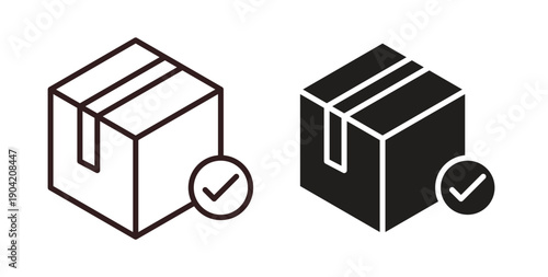 Order receive icon vector Illustration logo template pack