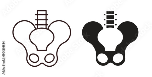 Pelvis icon vector Illustration logo template pack
