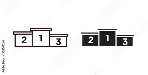 Podium icon vector Illustration logo template pack