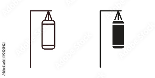 Punching bag icon vector Illustration logo template pack