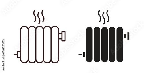Radiator icon vector Illustration logo template pack
