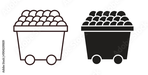 Raw material icon vector Illustration logo template pack