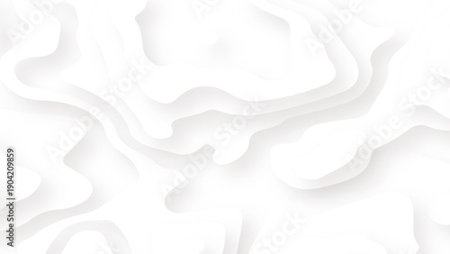 Wavy banners. Color geometric form. Wave paper cut. Map line of topography. Abstract wavy line paper cut white background. 