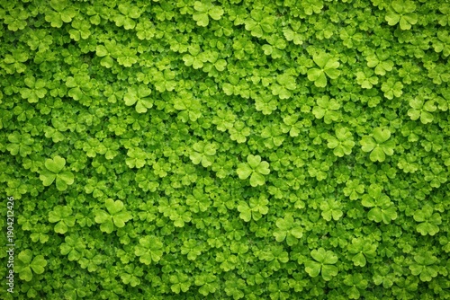 Vibrant green clover leaves background texture