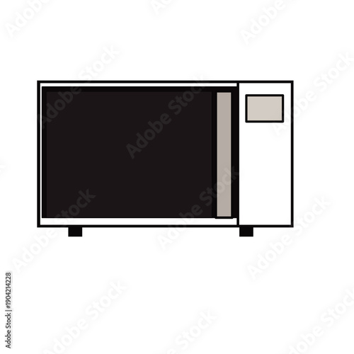 シンプルな電子レンジのイラスト