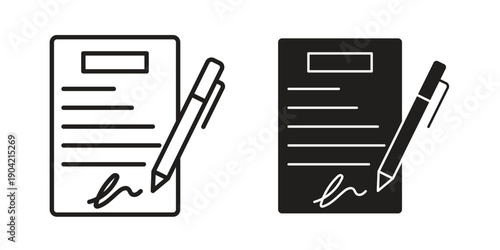 Agreement icon line illustration background. icon concept vector