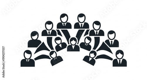 Diverse Professionals Networking in Modern Office Environment from Direct Viewpoint