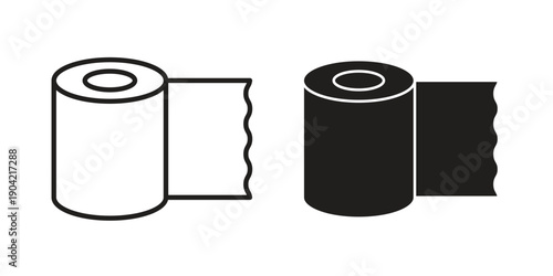 Bandage roll icon line illustration background. icon concept vector
