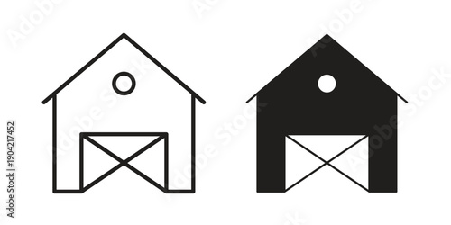 Barn icon line illustration background. icon concept vector