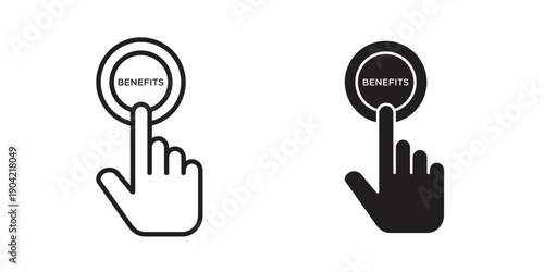 benefits icon line illustration background. icon concept vector