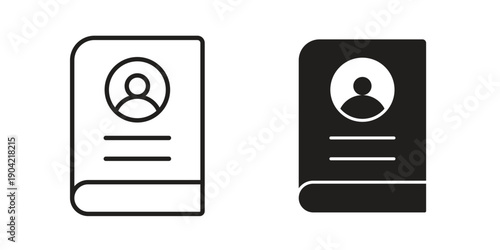 Biography icon line illustration background. icon concept vector