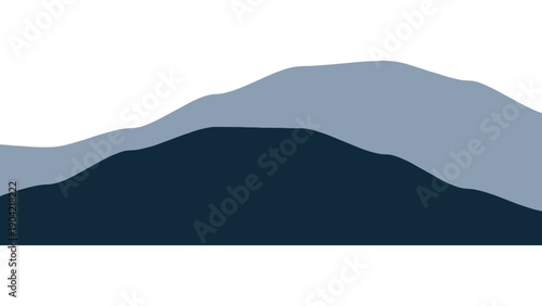 Abstract graphic representation of rolling hills or waves.