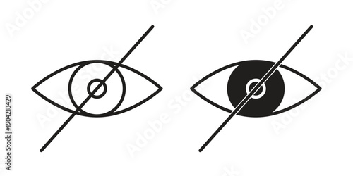 Blindness icon line illustration background. icon concept vector