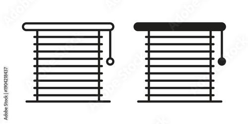 Blinds icon line illustration background. icon concept vector
