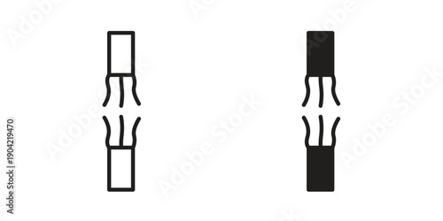 Broken Wire Icon icon line illustration background. icon concept vector