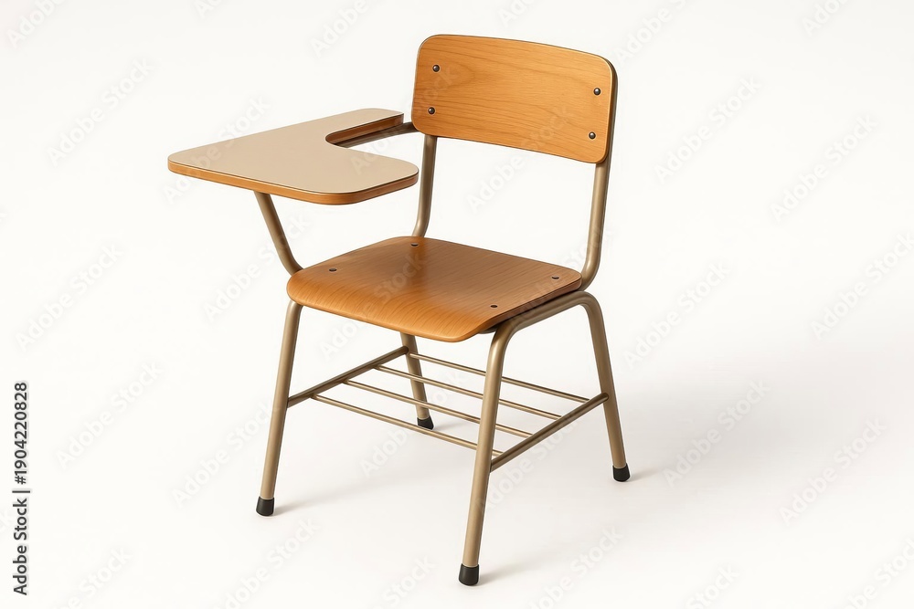 Fototapeta premium Student chair on a white background.