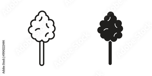 Cotton Candy icon line illustration background. icon concept vector