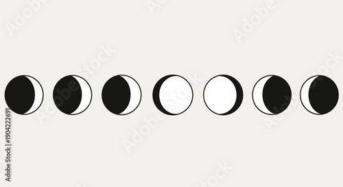 Phases of the Moon Cycle.
