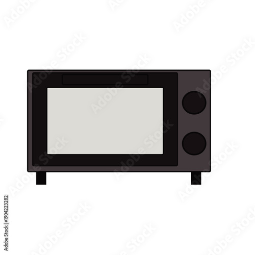 シンプルなオーブントースターのイラスト