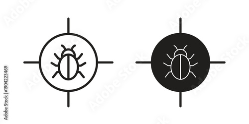 Debug icon line illustration background. icon concept vector