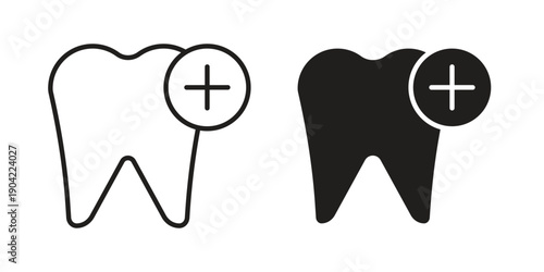 Dental care icon line illustration background. icon concept vector
