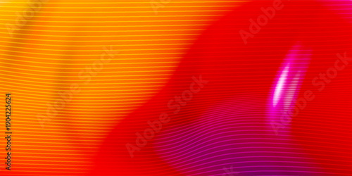 Abstract Vibrant Gradient Background with Dynamic Liquid Waves and Glowing Tech Lines