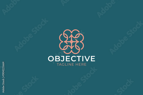 Abstract Geometric Loop Logo Design for Modern Objective Brand Identity