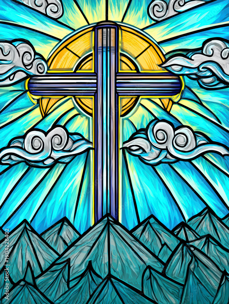 Fototapeta premium Archangel with Sword and Serpent – AI Generative