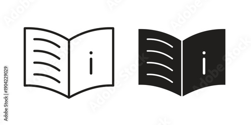 guide book icon line illustration background. icon concept vector