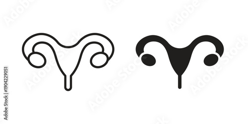 Gynecology icon line illustration background. icon concept vector