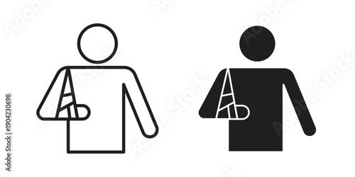 Injury icon line illustration background. icon concept vector